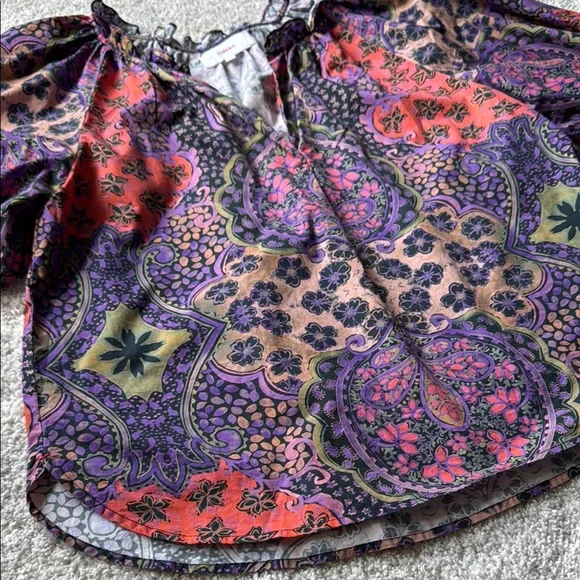 Xirena colorful puff sleeve Women's Top - Picture 4 of 5